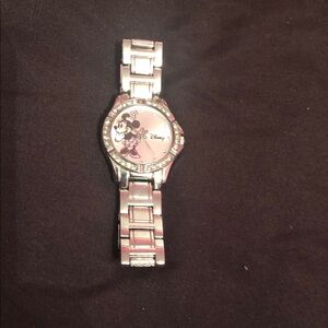 Disney Silver Tone Women's Watch with Minnie Mouse